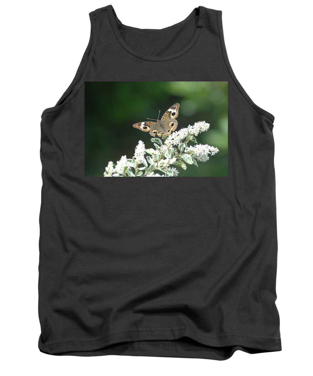 Photo Tank Top featuring the photograph Blooms and Butterfly by Cynthia Westbrook