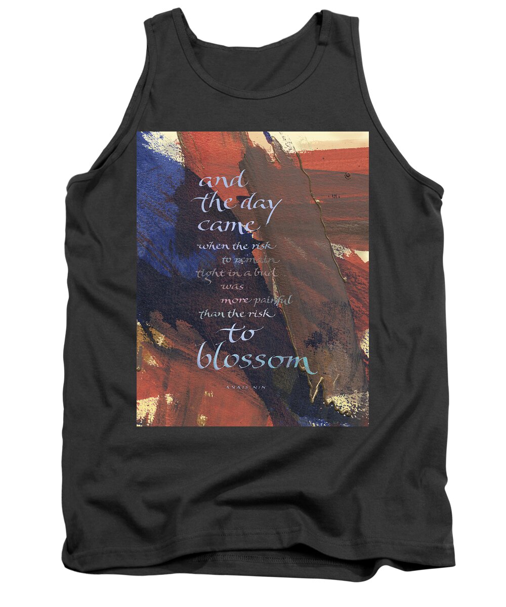 Achievement Tank Top featuring the painting Blossom II by Judy Dodds