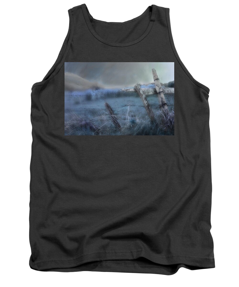 North Carolina Mountains Tank Top featuring the painting Blue Ridge Morning by Gray Artus