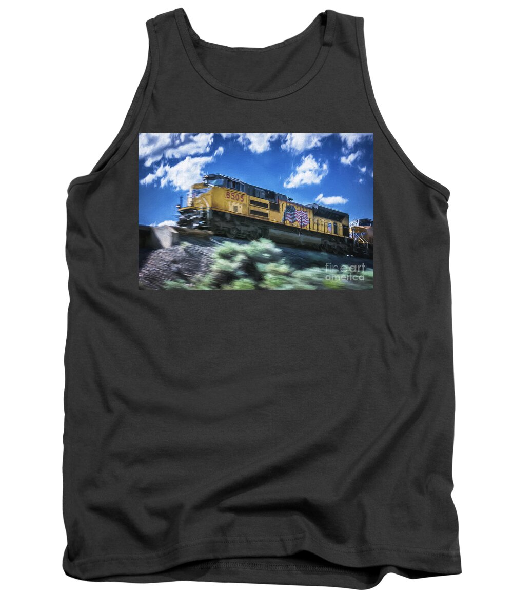 Blurred Rails Tank Top featuring the photograph Blurred Rails by Bitter Buffalo Photography