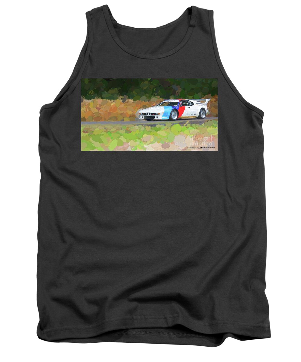 Bmw Tank Top featuring the digital art Bmw M1 by Roger Lighterness