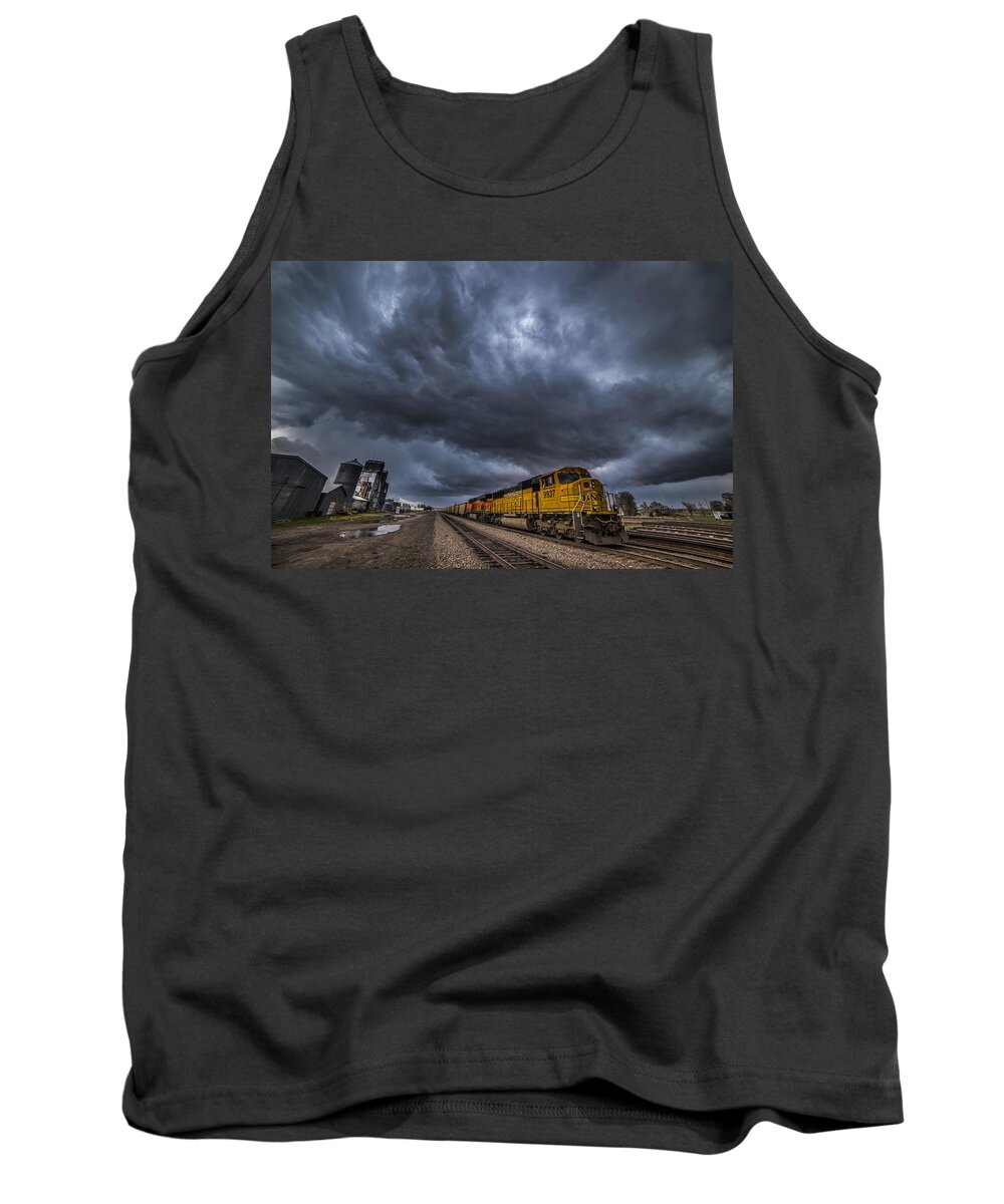 Colorado Tank Top featuring the photograph BNSF Storm by Darren White