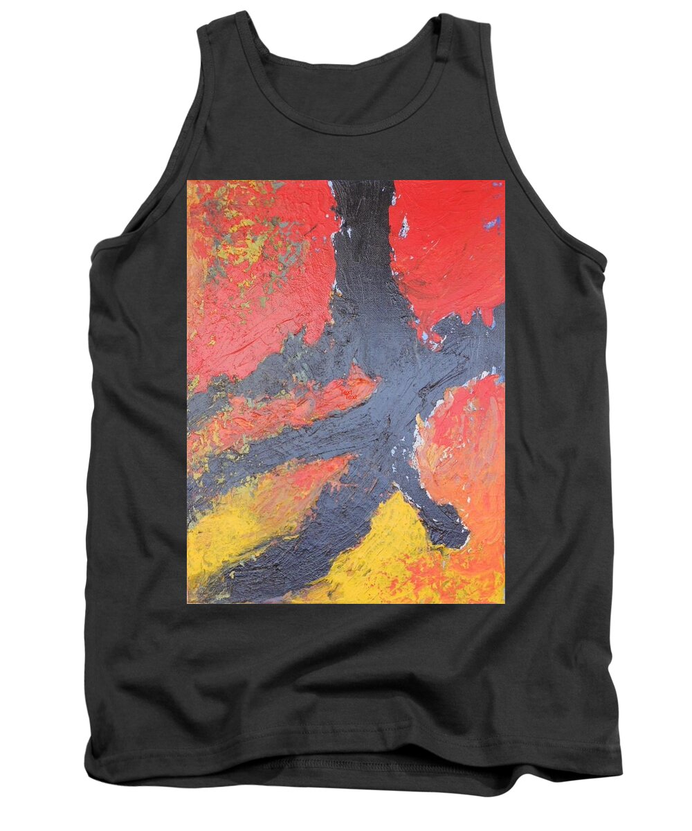 Abstract Tank Top featuring the painting Bold Experiment by Sharon Cromwell