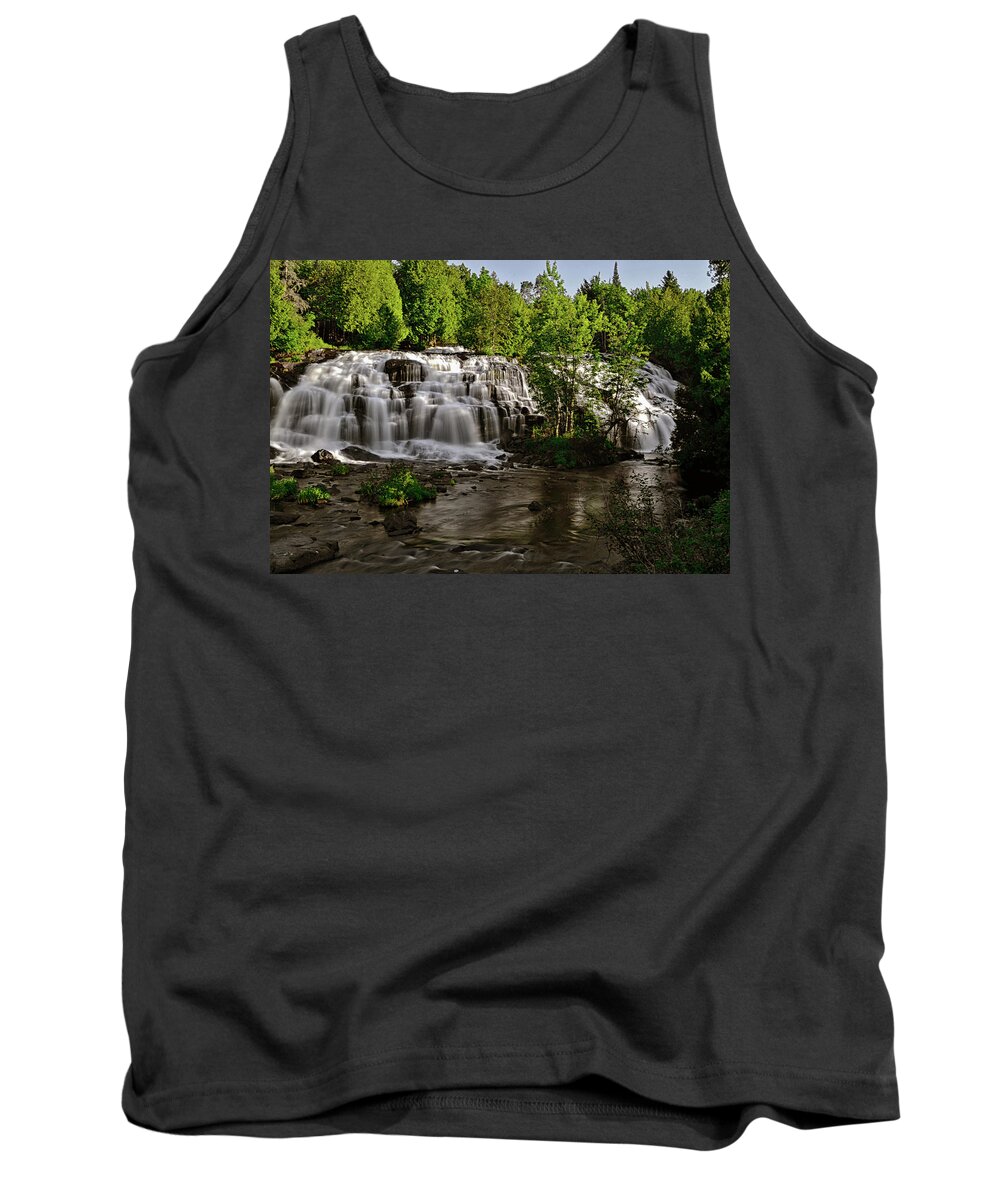 Waterfall Tank Top featuring the photograph Bond Falls - Haight - Michigan 003 by George Bostian