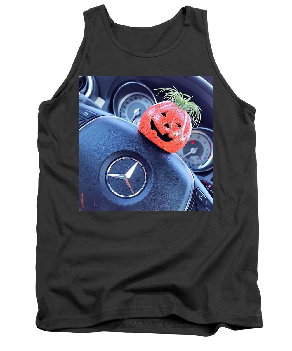 🎃 Tank Top featuring the photograph #boo! My #car Is Getting Excited About by Austin Tuxedo Cat