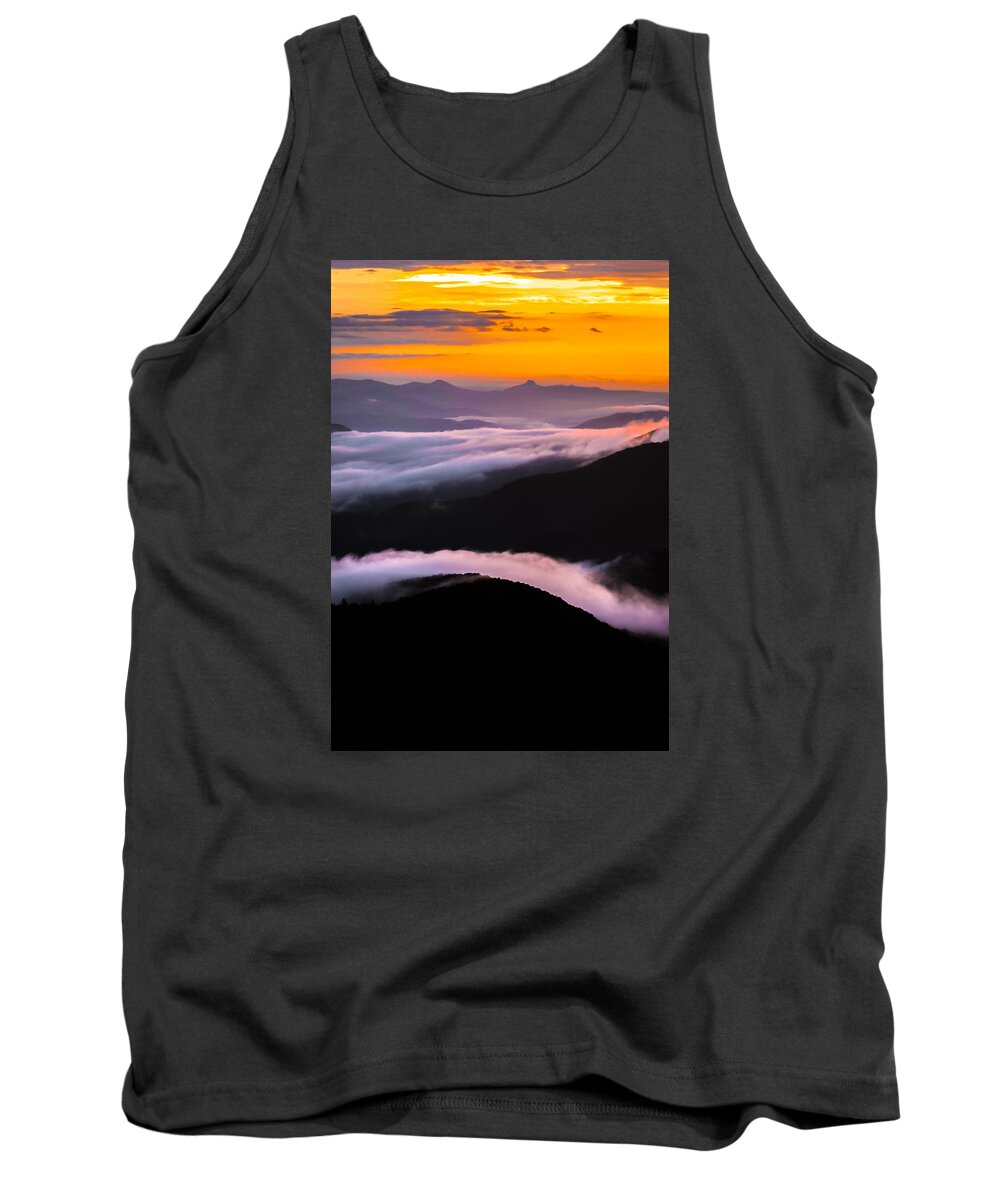 Mountains Tank Top featuring the photograph Breatthtaking Blue ridge Sunrise by Serge Skiba