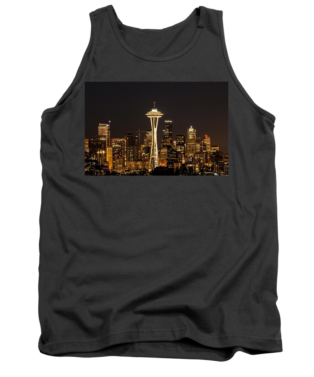 Seattle Tank Top featuring the photograph Bright at Night.1 by E Faithe Lester