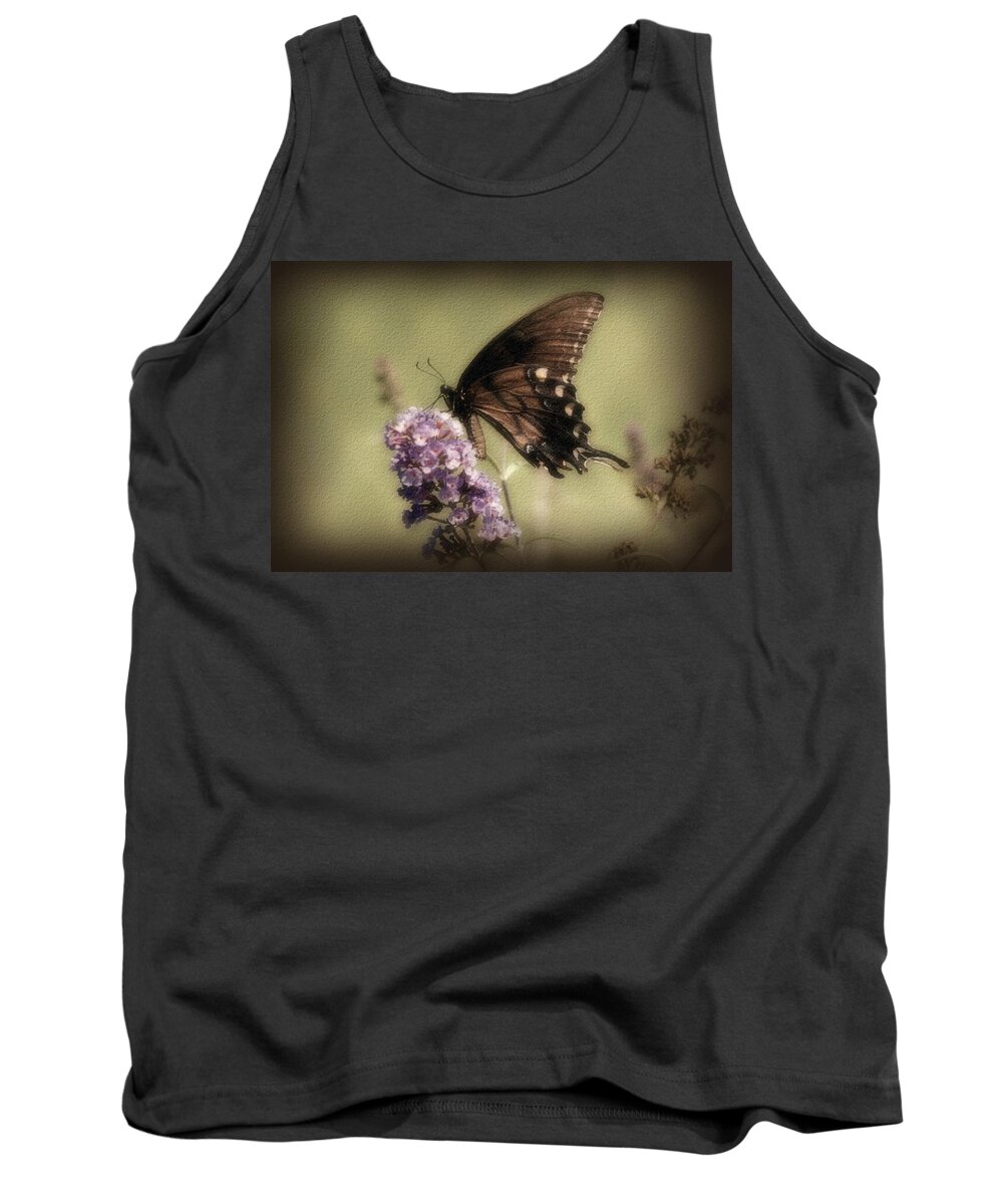 Butterfly Tank Top featuring the photograph Brown and Beautiful by Sandy Keeton