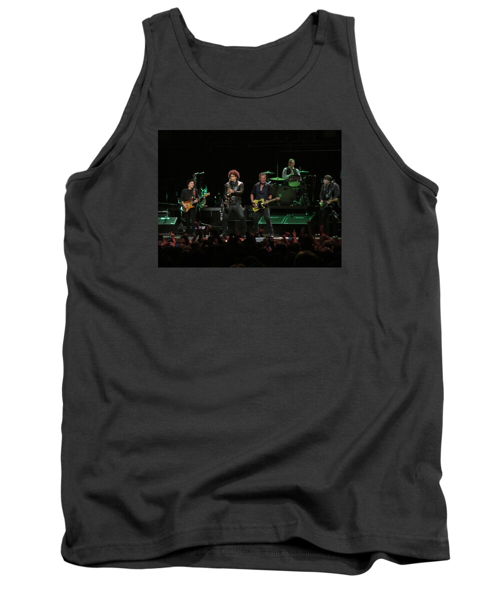 Bruce Springsteen Tank Top featuring the photograph Bruce Springsteen and the E Street Band by Melinda Saminski