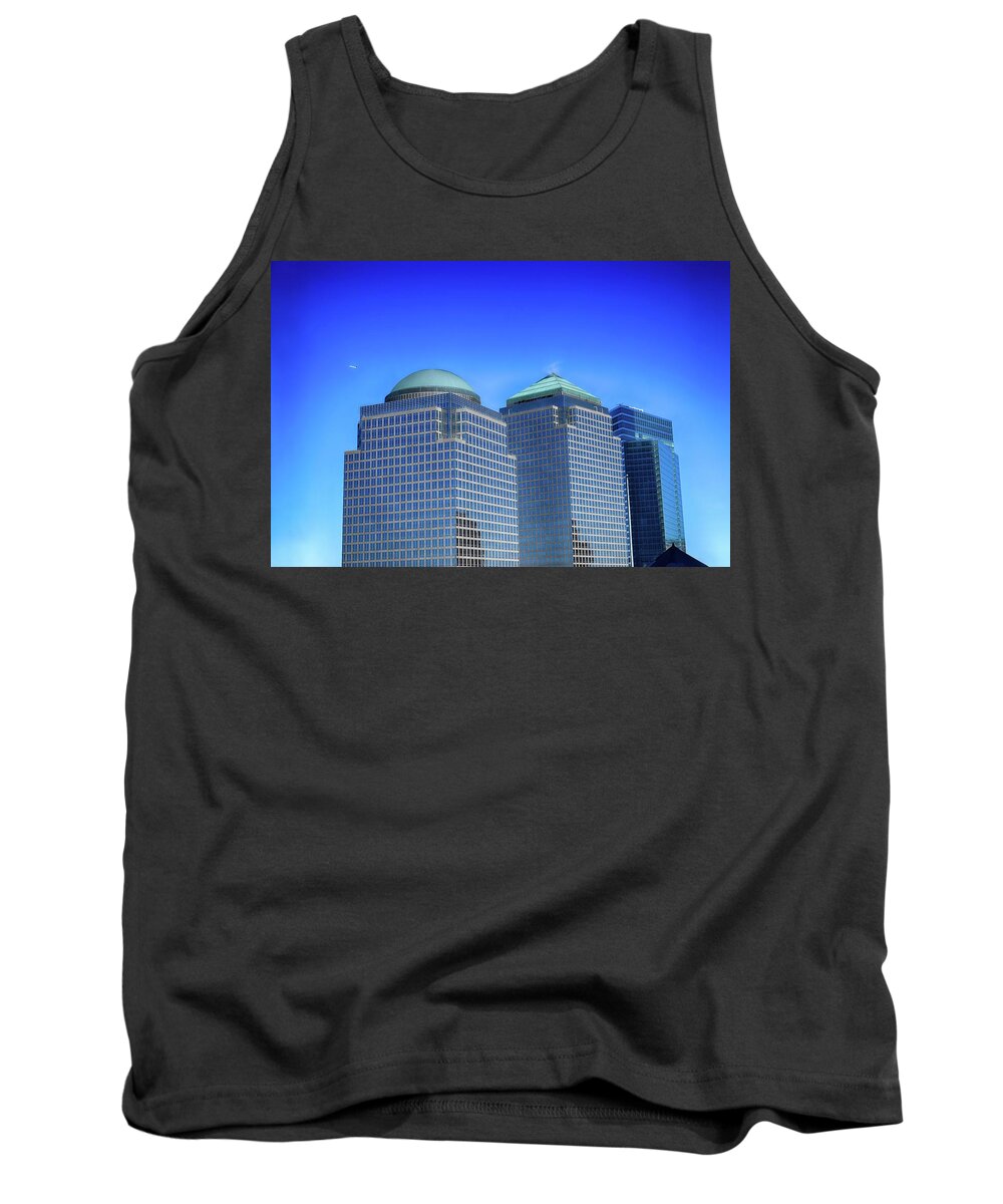 New York Skyscrapers Tank Top featuring the photograph Buildings 2,3,4 in New York's Financial District by Dyle Warren