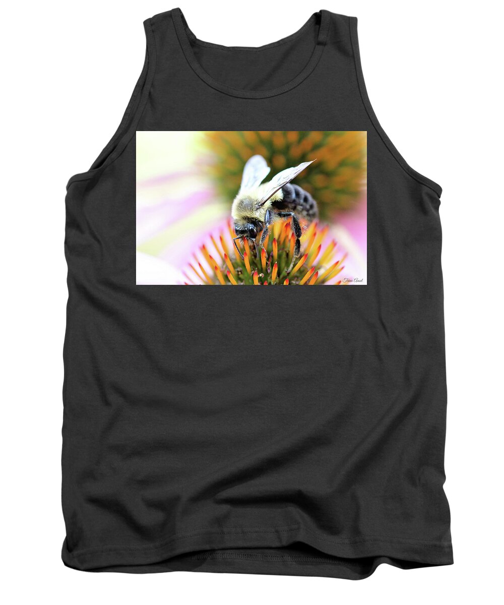 Bees Tank Top featuring the photograph Bumble Bee Portrait by Trina Ansel