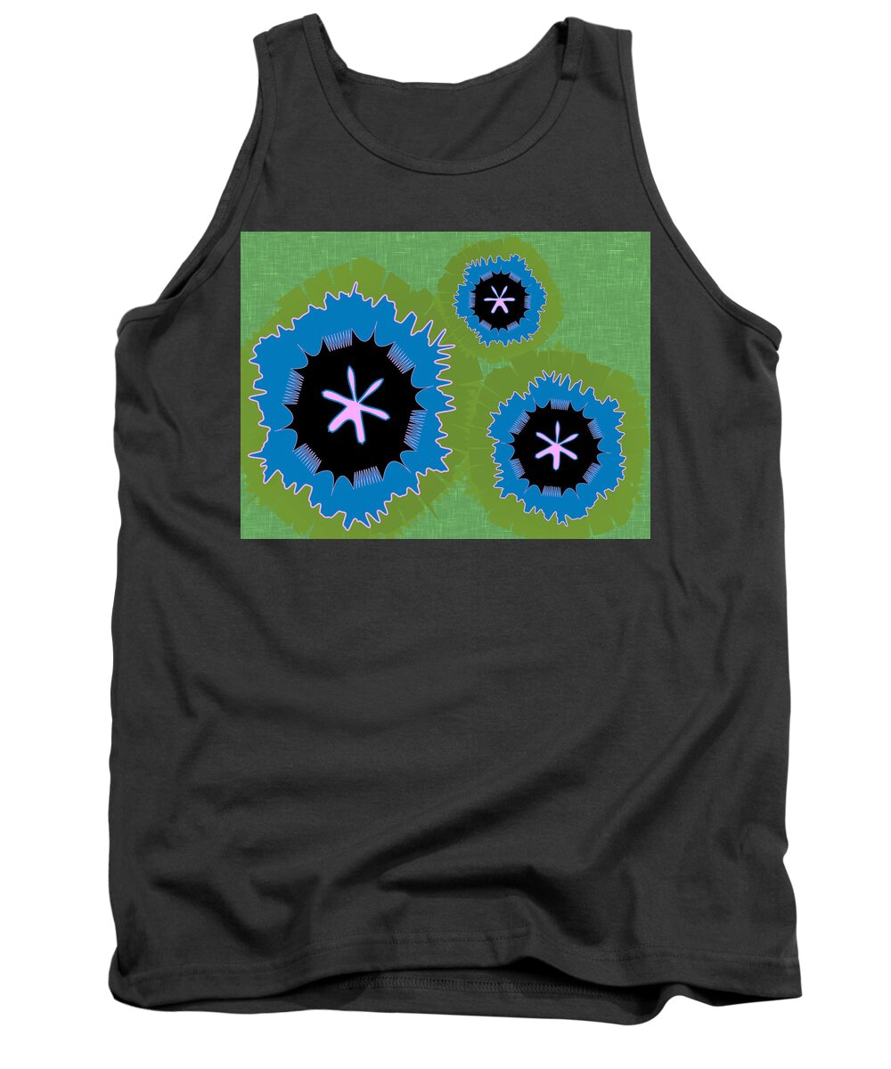 Abstract Tank Top featuring the digital art Bunny Flower by Kevin McLaughlin