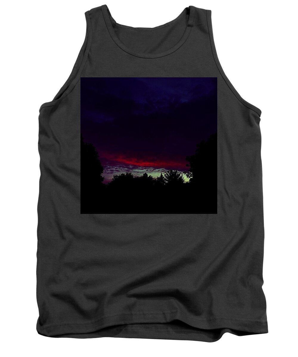 Fire Tank Top featuring the photograph Burning Cloud Over My Head by Frank J Casella