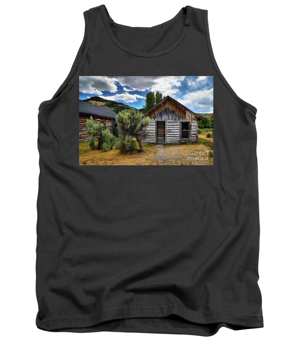 Cabin Tank Top featuring the photograph Cabin in the Sagebrush by Lauren Leigh Hunter Fine Art Photography
