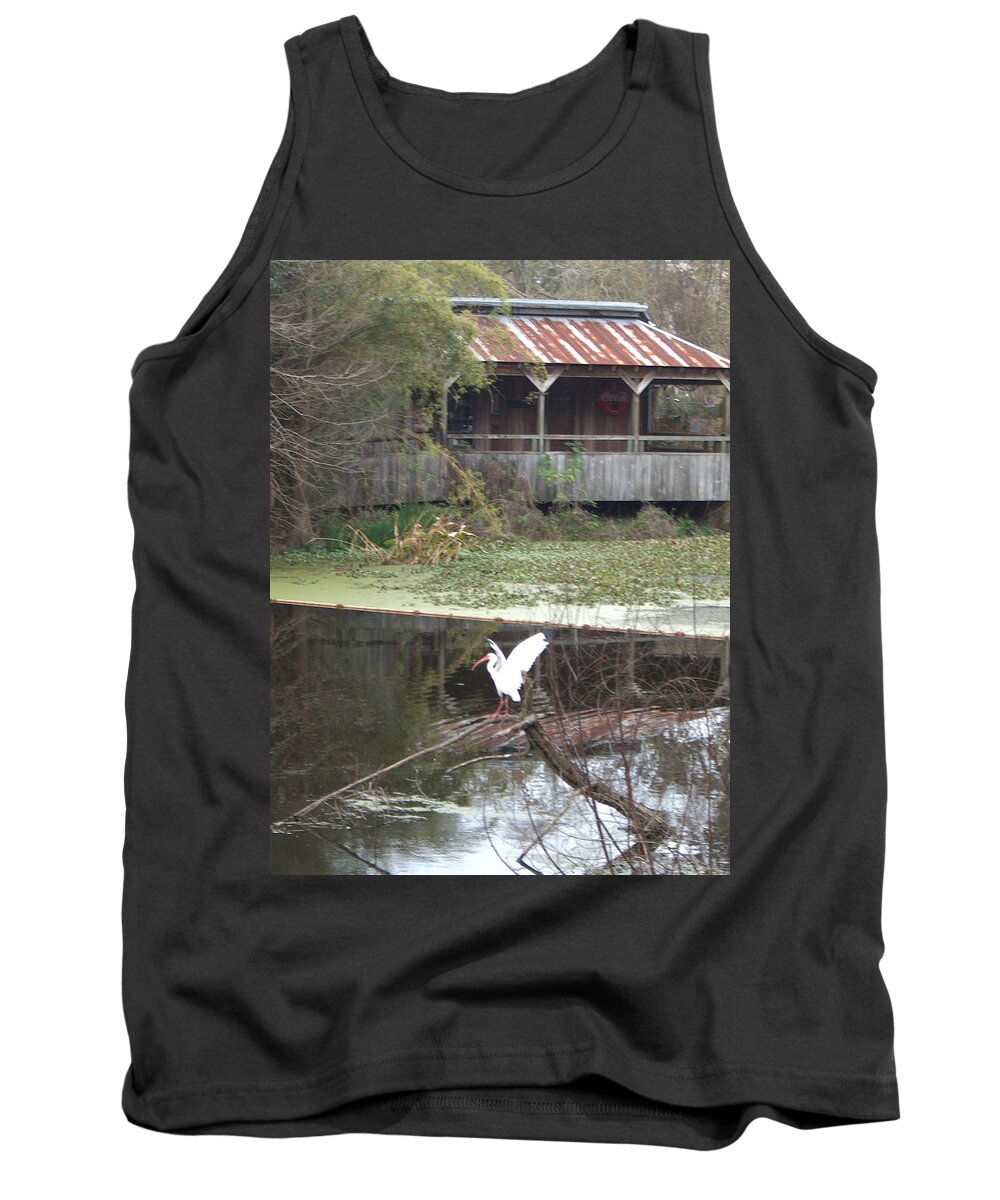Cabin Tank Top featuring the photograph Cabin On The Bayou by Bertie Edwards