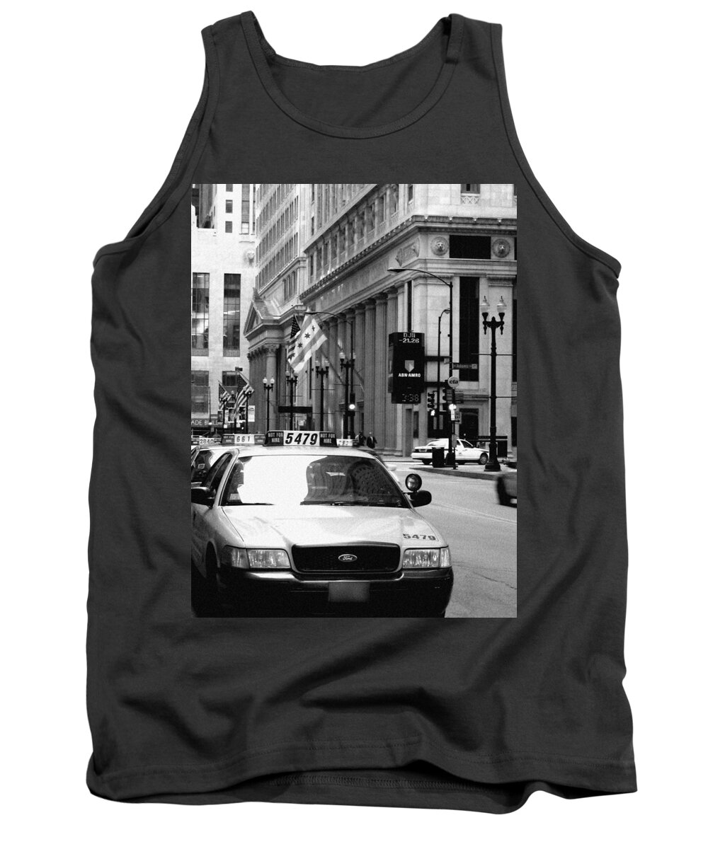 Chicago Tank Top featuring the photograph Cabs in the City by Laura Kinker