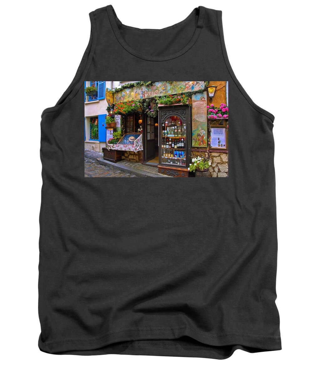 Cafe Poulbot Tank Top featuring the photograph Cafe Poulbot by Harry Spitz