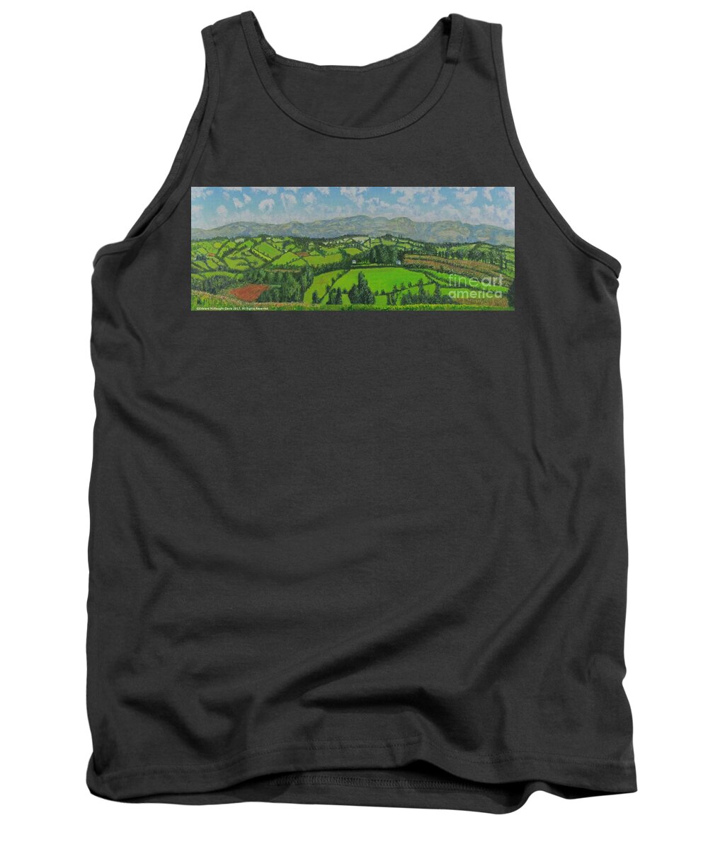 Cambrian Mountains Welsh Art Landscapes Tank Top featuring the painting Cambrian Mountains Welsh Art Landscapes by Edward McNaught-Davis