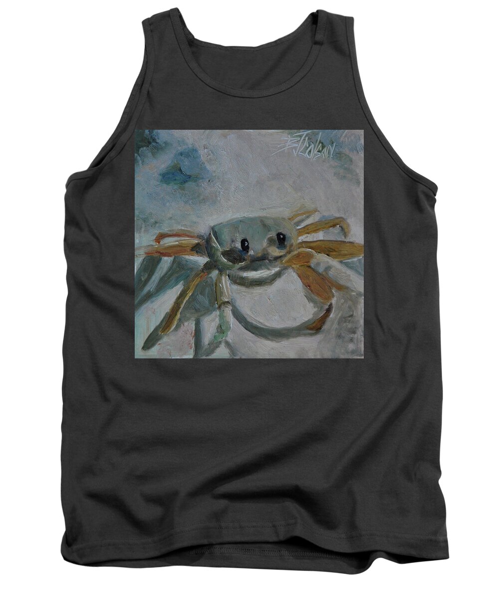 Crab Tank Top featuring the painting Cancer's Are Not Crabby by Billie Colson