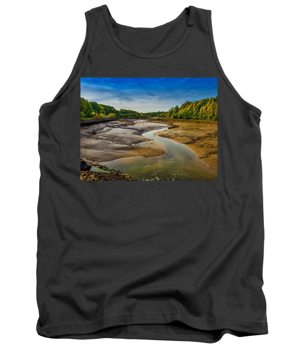 Wales Tank Top featuring the photograph Carew River Estuary by Mark Llewellyn