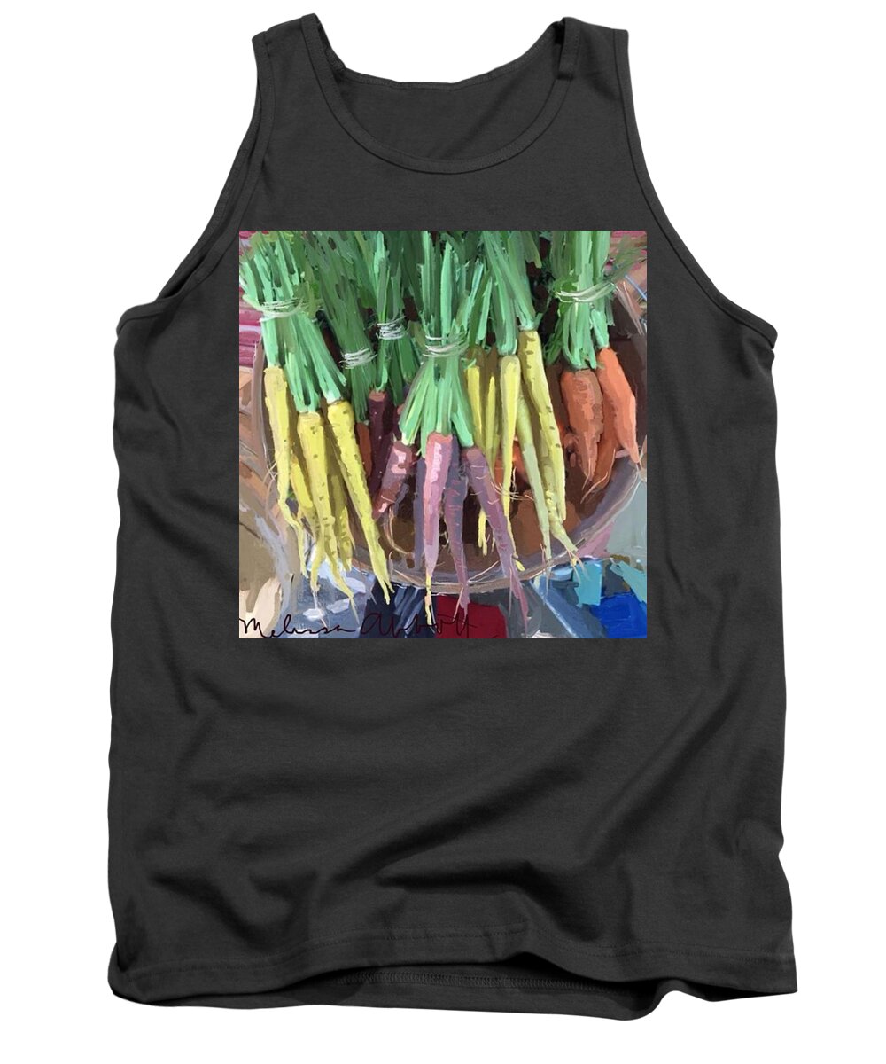 Melissaabbottdesigns Tank Top featuring the photograph Carrots At Rockport Farmers Market by Melissa Abbott