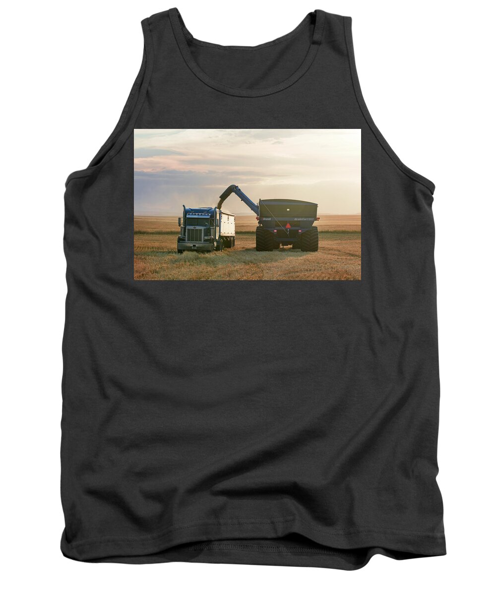 Valier Tank Top featuring the photograph Cart Into Truck by Todd Klassy