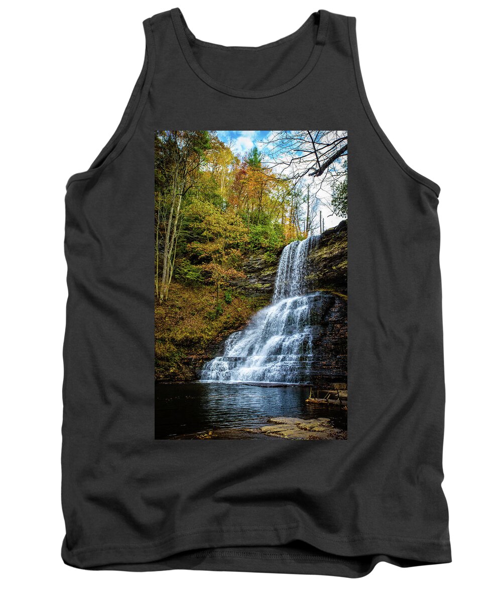 Landscape Tank Top featuring the photograph Cascades Lower Falls by Joe Shrader