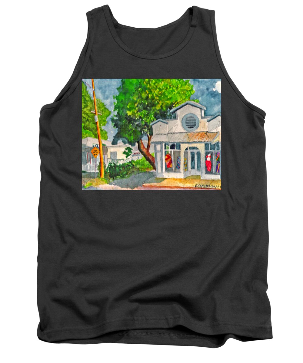 Paia Tank Top featuring the painting Caseys Place by Eric Samuelson