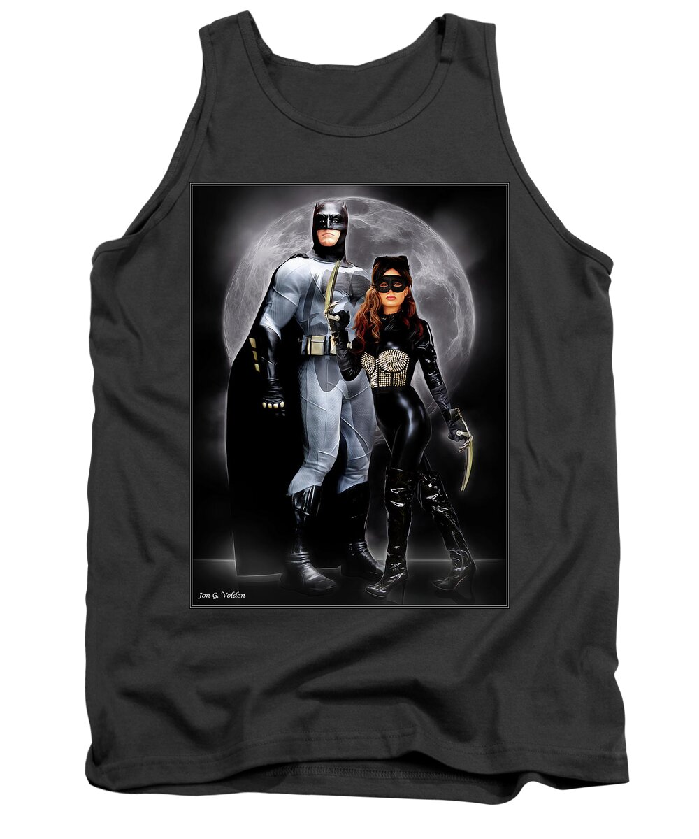 Cat Woman Tank Top featuring the photograph Cat And Bat by Jon Volden
