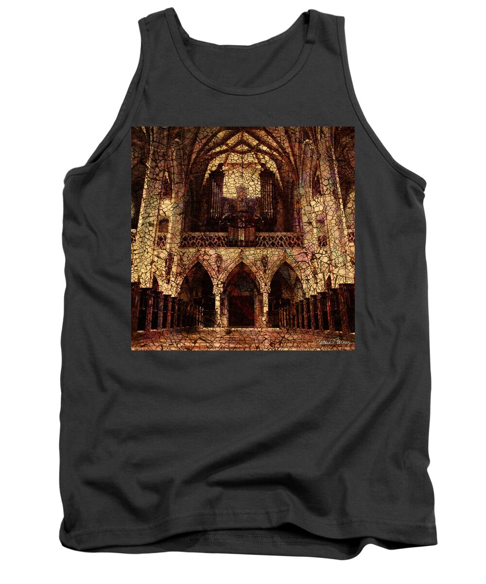 Cathedral Tank Top featuring the digital art Cathedral by Barbara Berney