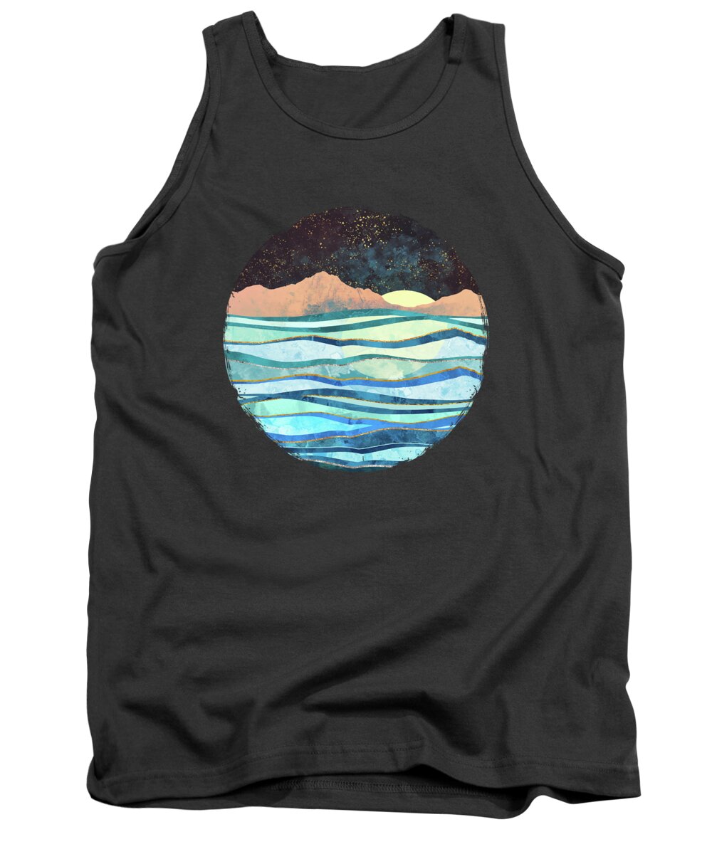 Celestial Tank Top featuring the digital art Celestial Sea by Spacefrog Designs