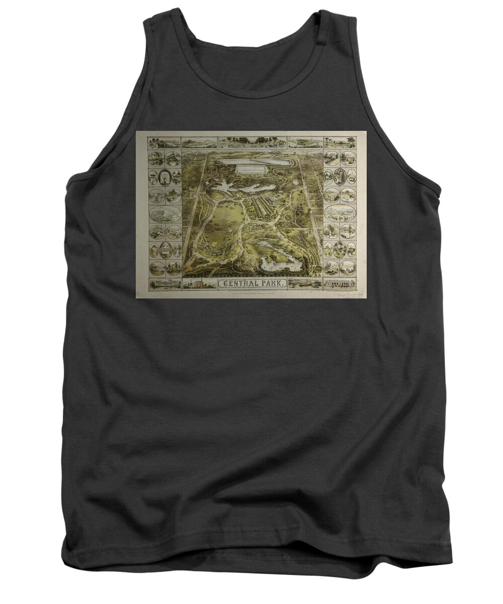 Central Park Tank Top featuring the photograph Central Park 1863 by Duncan Pearson
