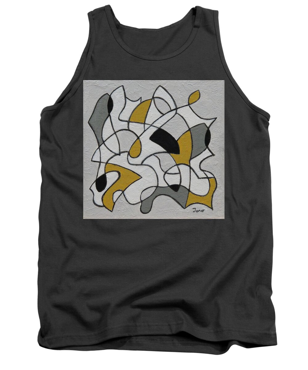 Geometric Tank Top featuring the painting Certainty by Trish Toro