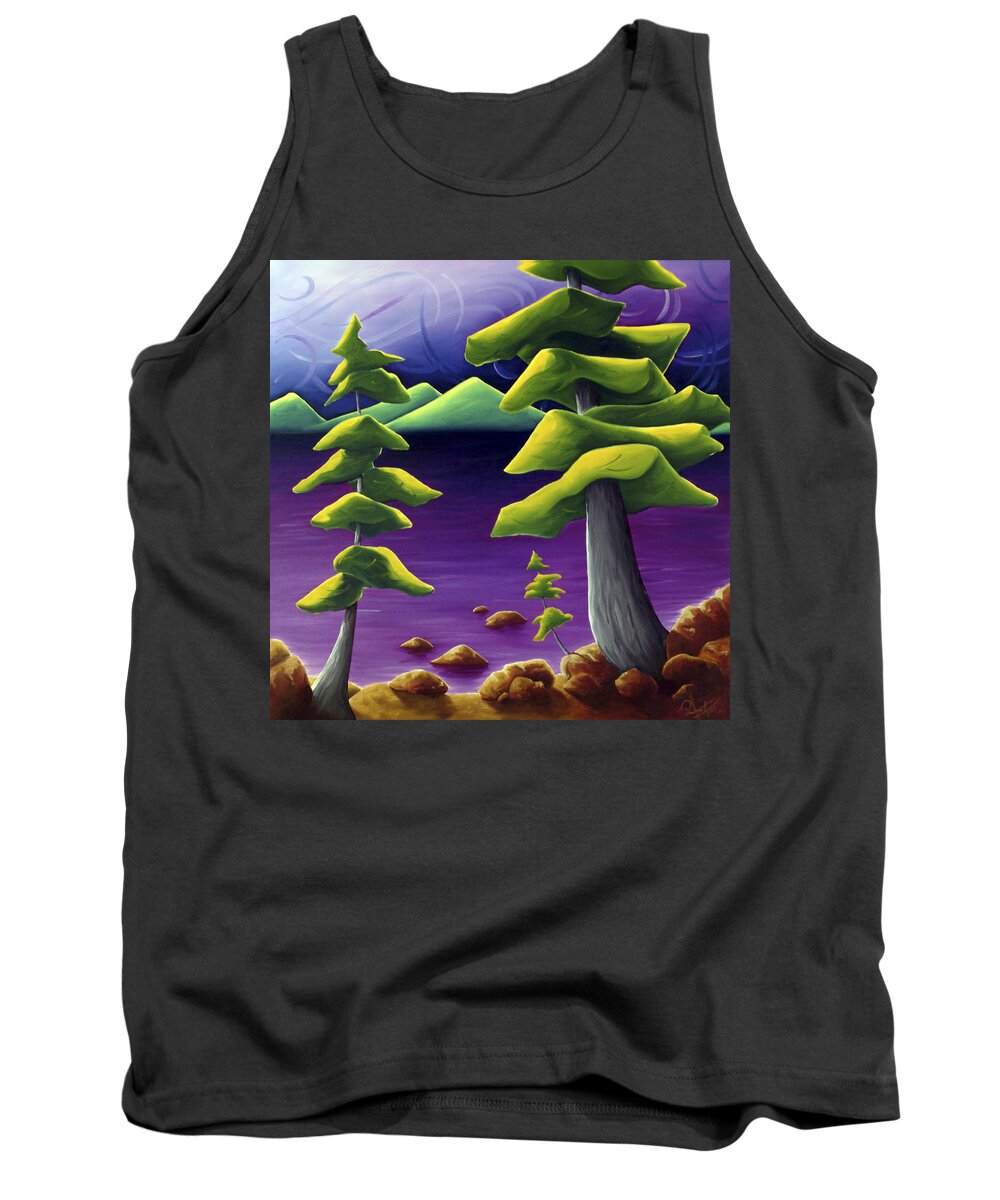 Landscape Tank Top featuring the painting Change Of Pace by Richard Hoedl
