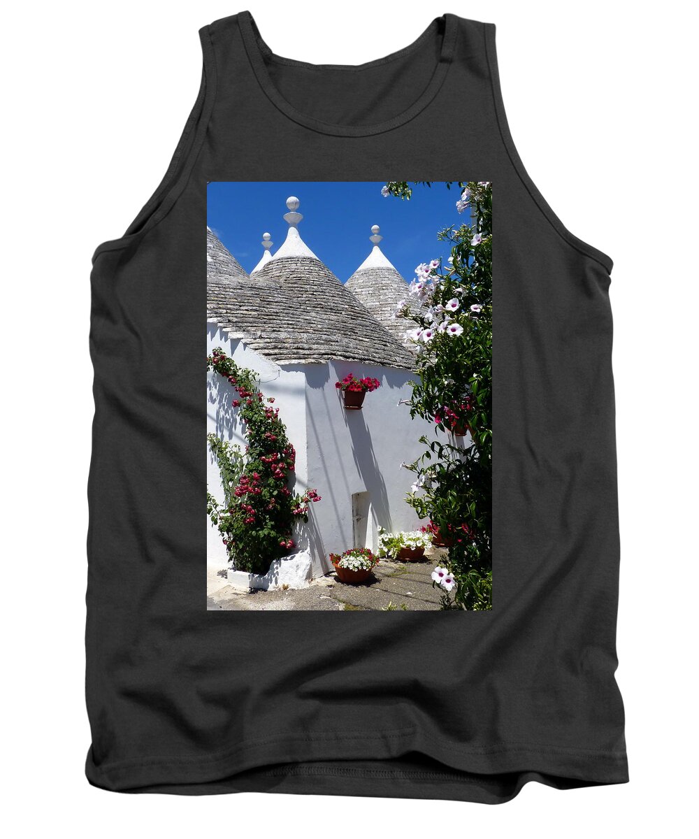 Alberobello Tank Top featuring the photograph Charming Trulli by Carla Parris