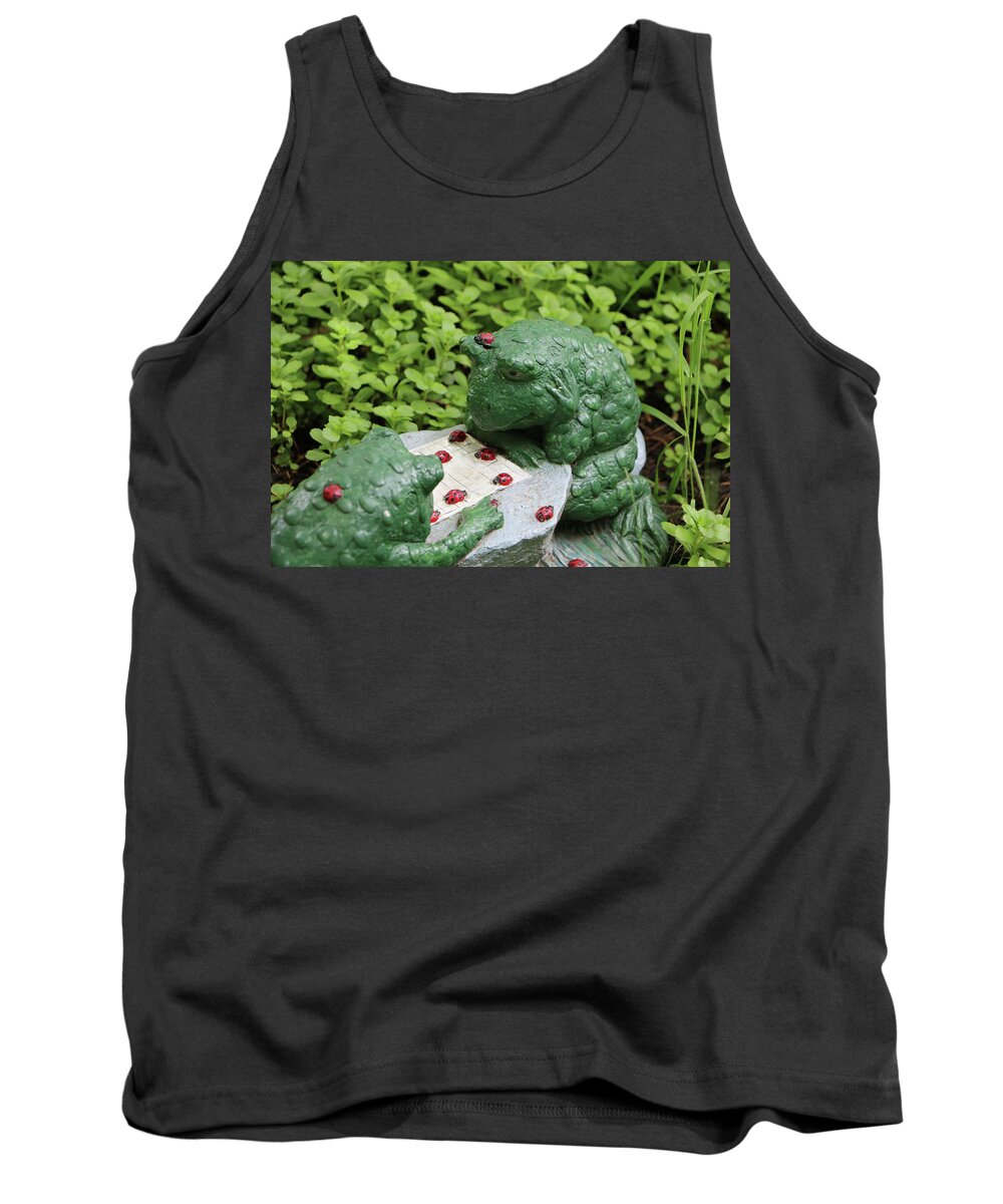 Frogs Tank Top featuring the photograph Checkers by Gary Gunderson