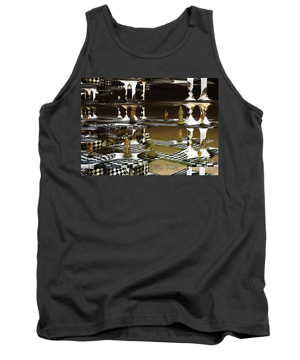 Fractal Tank Top featuring the digital art Chess Anyone by Melissa Messick