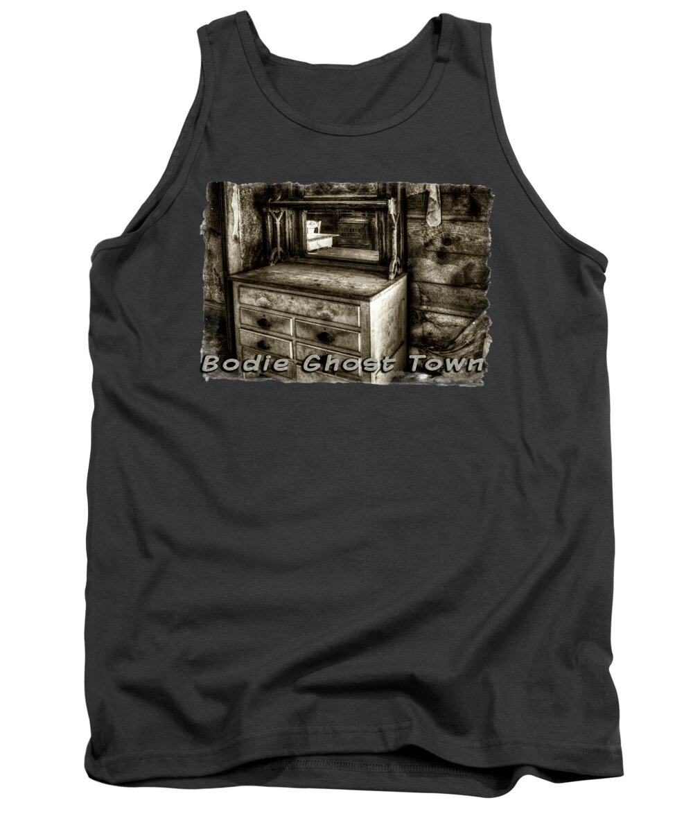 California Tank Top featuring the photograph Chest with Mirror in Bodie Ghost Town by Roger Passman