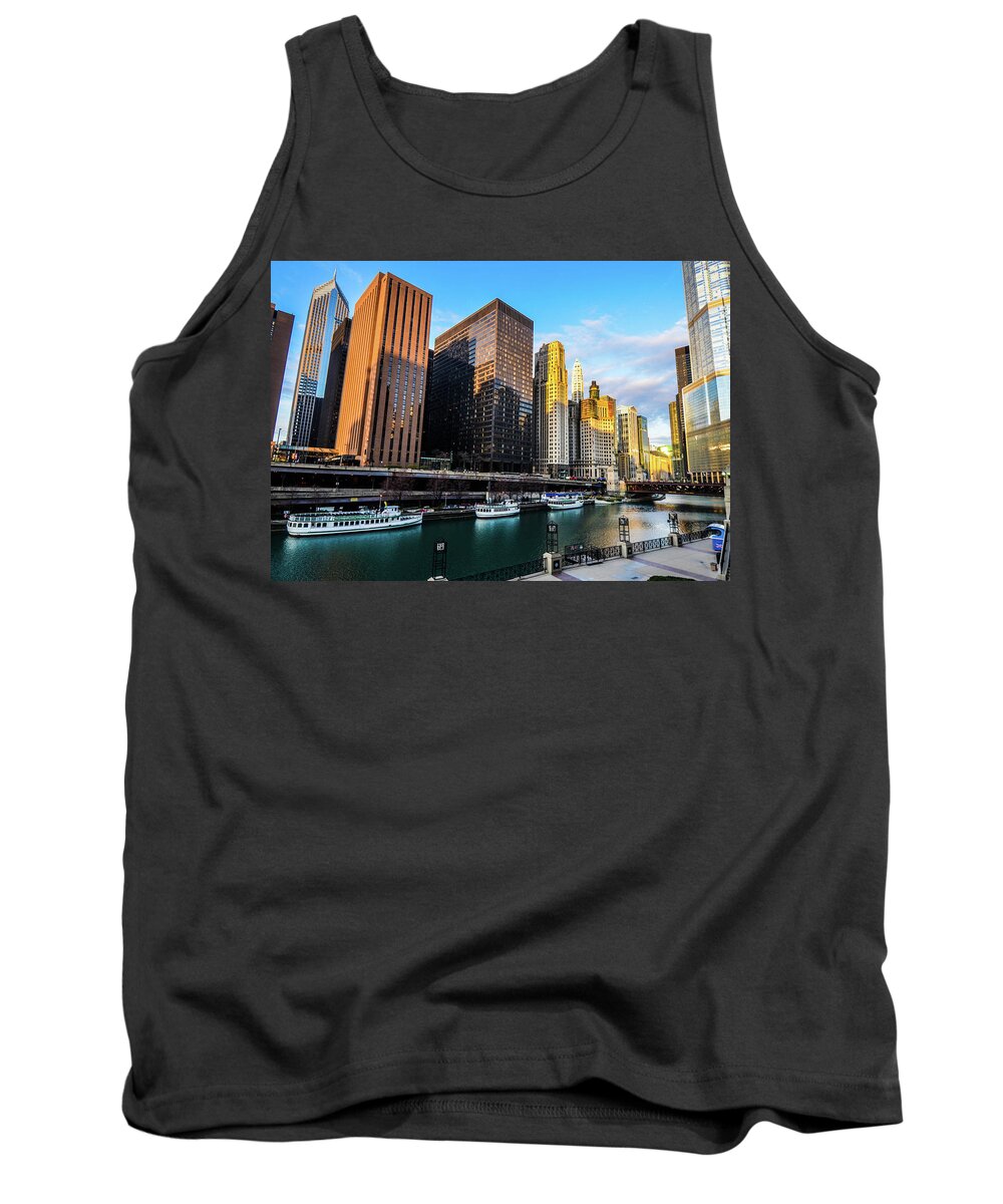 Chicago Tank Top featuring the photograph Chicago Navy Pier by D Justin Johns