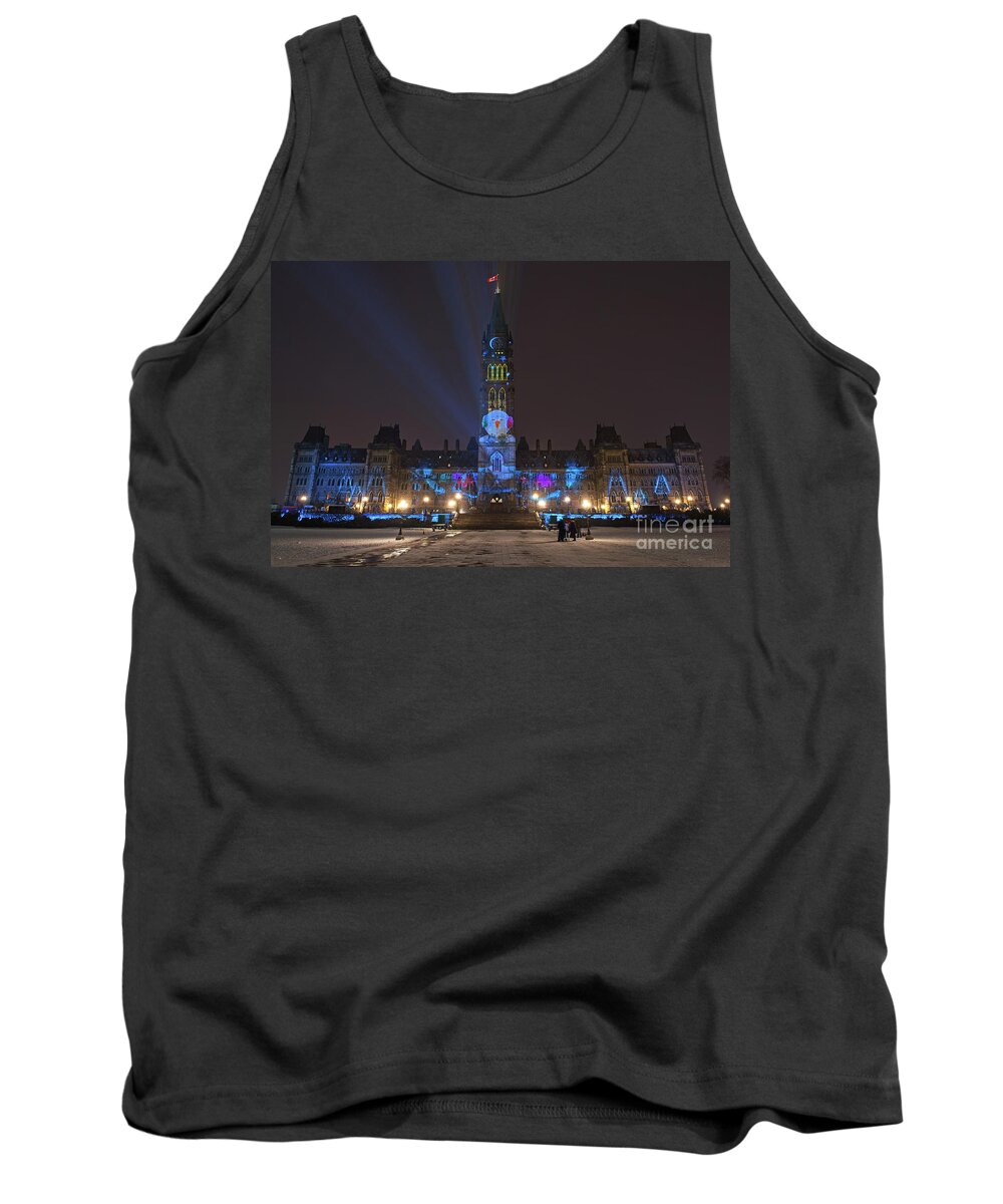 Nina Stavlund Tank Top featuring the photograph Christmas Lights Across Canada.. by Nina Stavlund