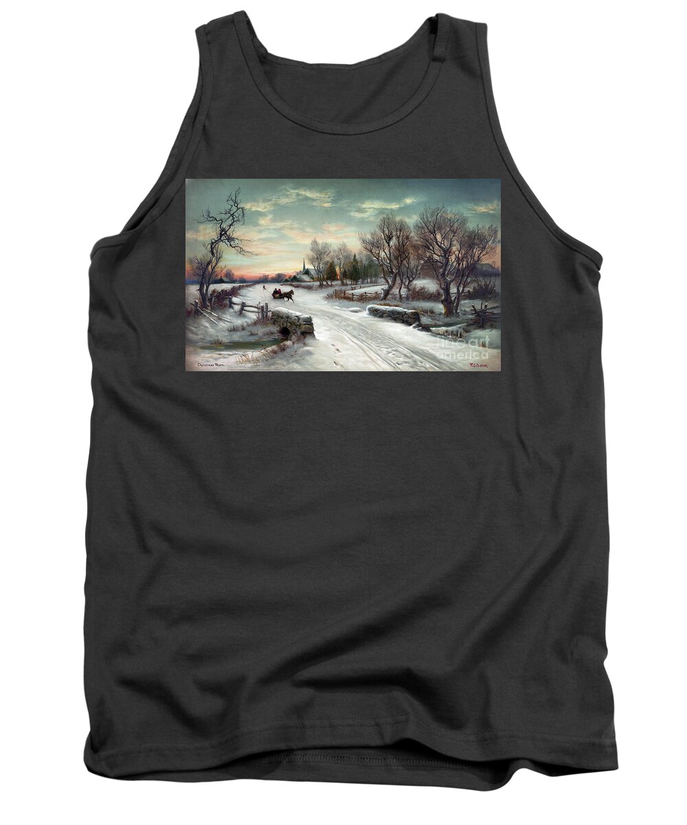 1885 Tank Top featuring the photograph CHRISTMAS MORN, c1885 by Granger