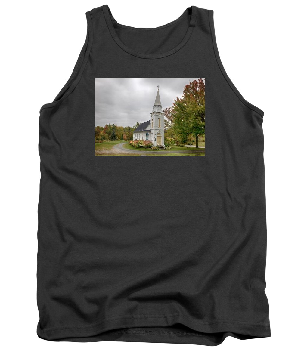 Autumn Tank Top featuring the photograph Church at Autumn by Patricia Dennis