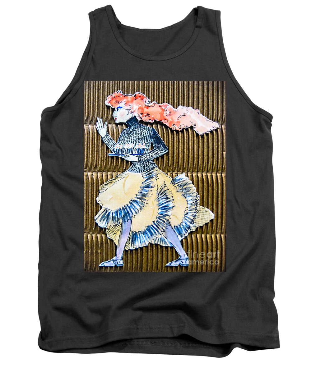 Cupcae Tank Top featuring the painting Claire by Marilyn Brooks