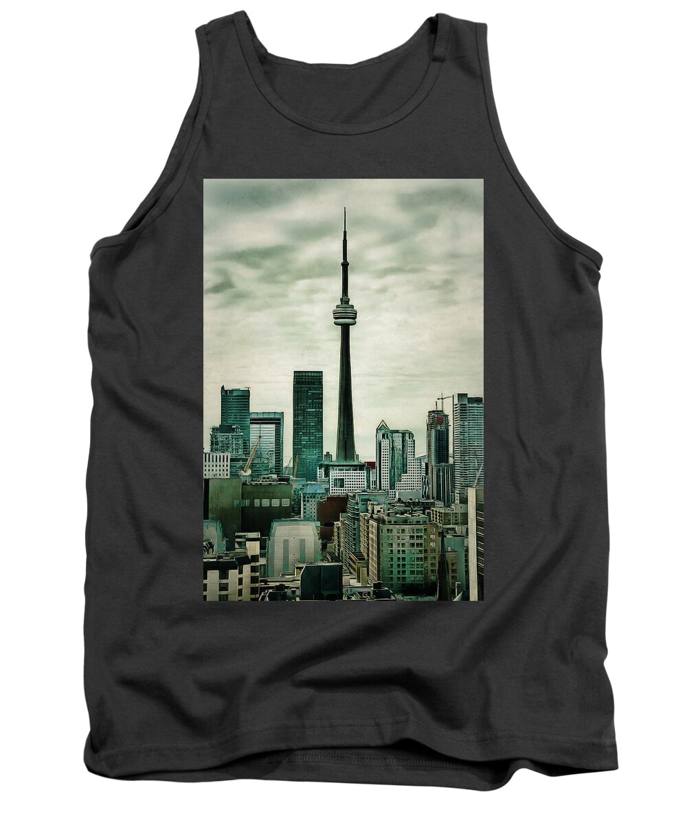Toronto Tank Top featuring the digital art CN Tower by JGracey Stinson