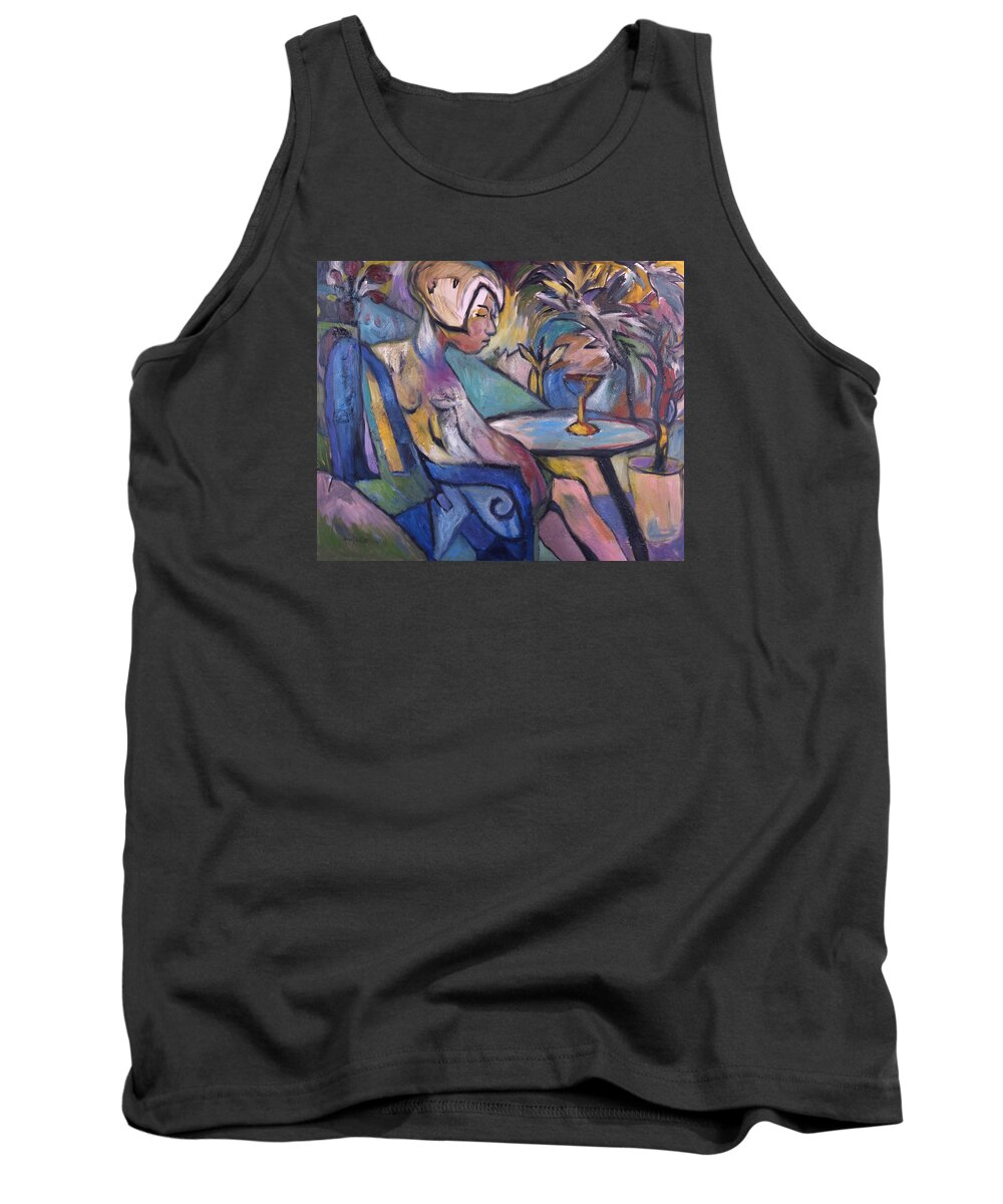 Cocktail Tank Top featuring the painting Cocktail by Mykul Anjelo