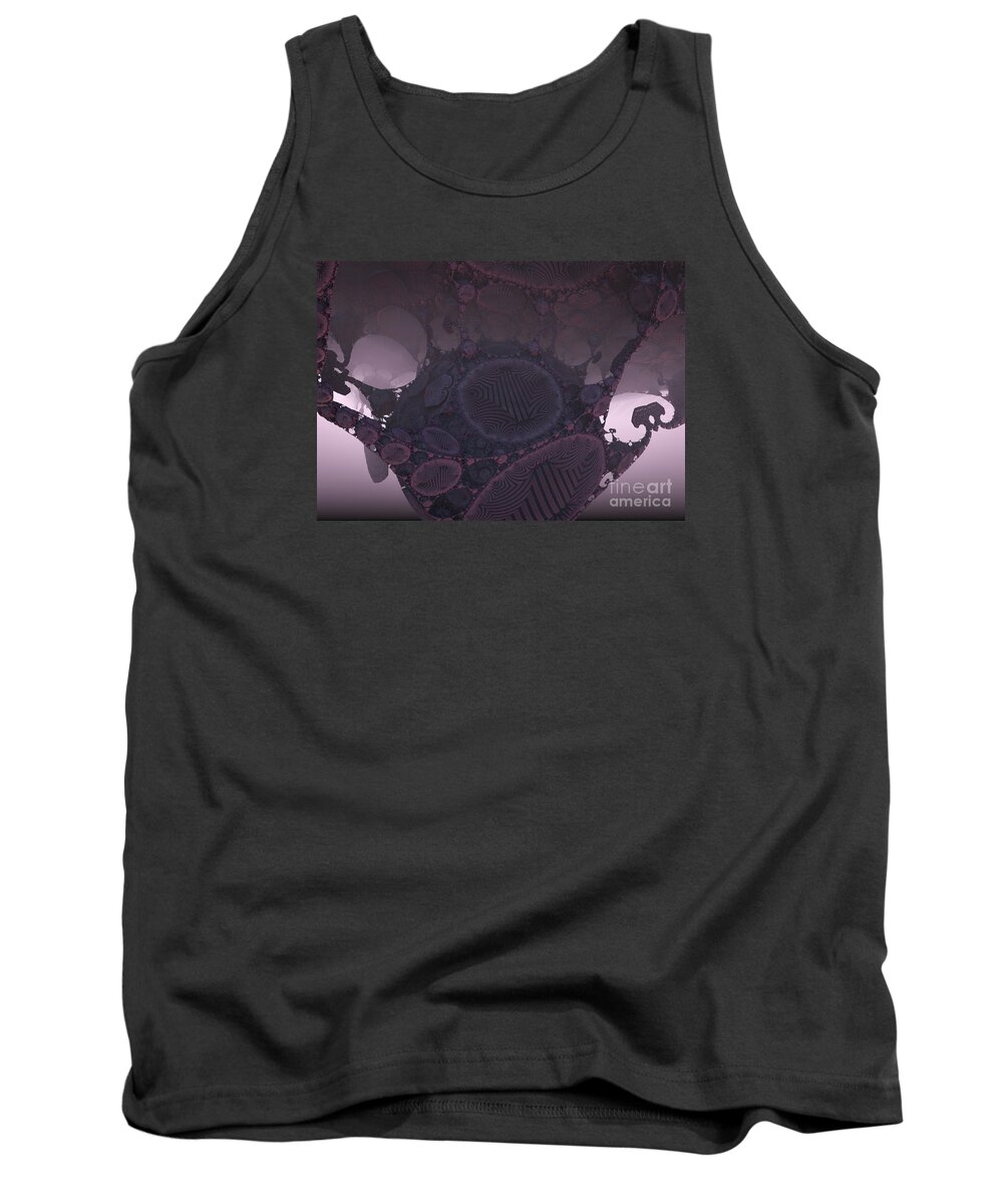 Fractal Tank Top featuring the digital art Cocoon by Melissa Messick