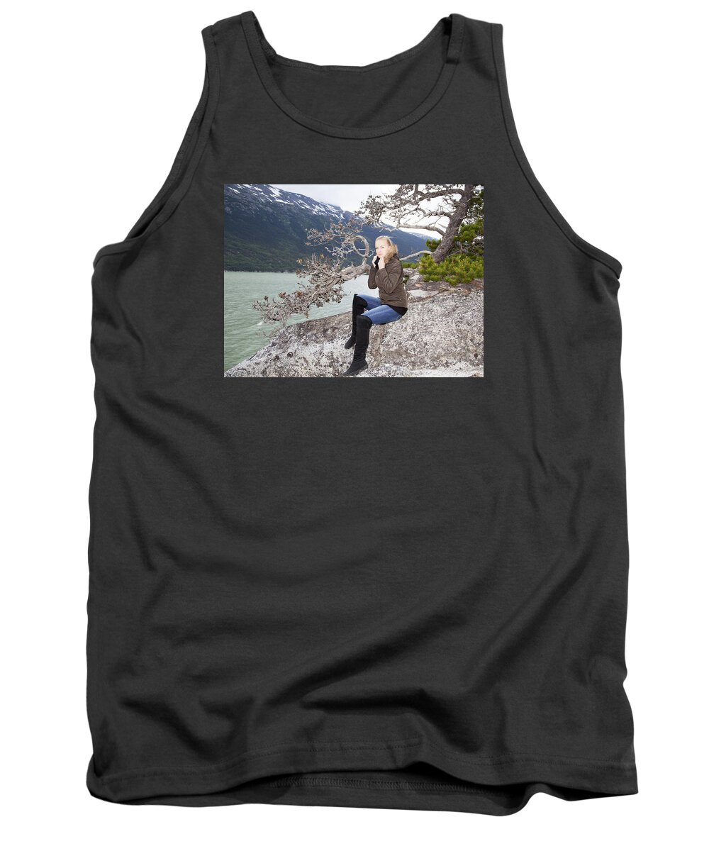 Girl Tank Top featuring the photograph Cold Summer by Ramunas Bruzas