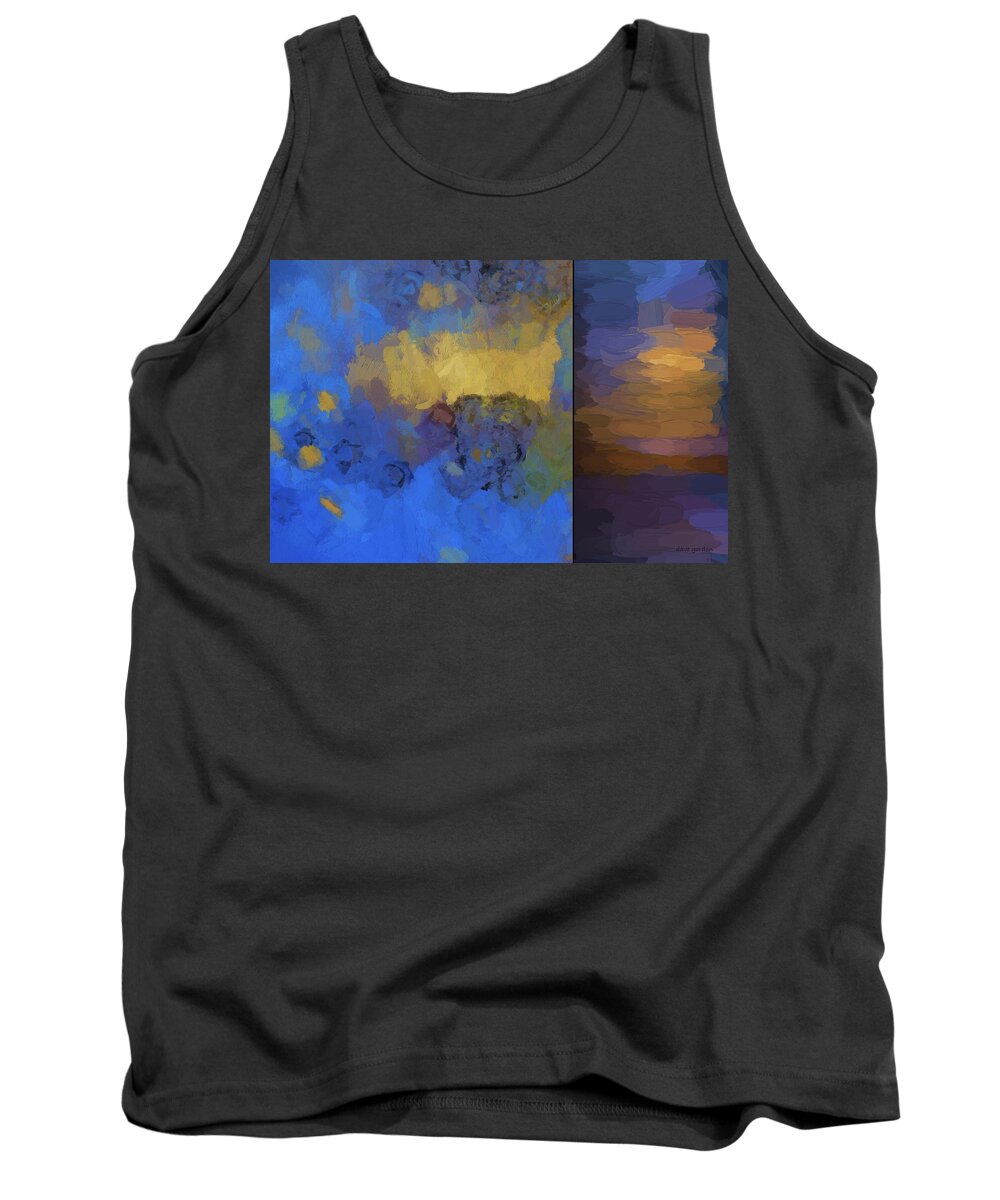 Abstract Tank Top featuring the digital art Color Abstraction LIX by David Gordon