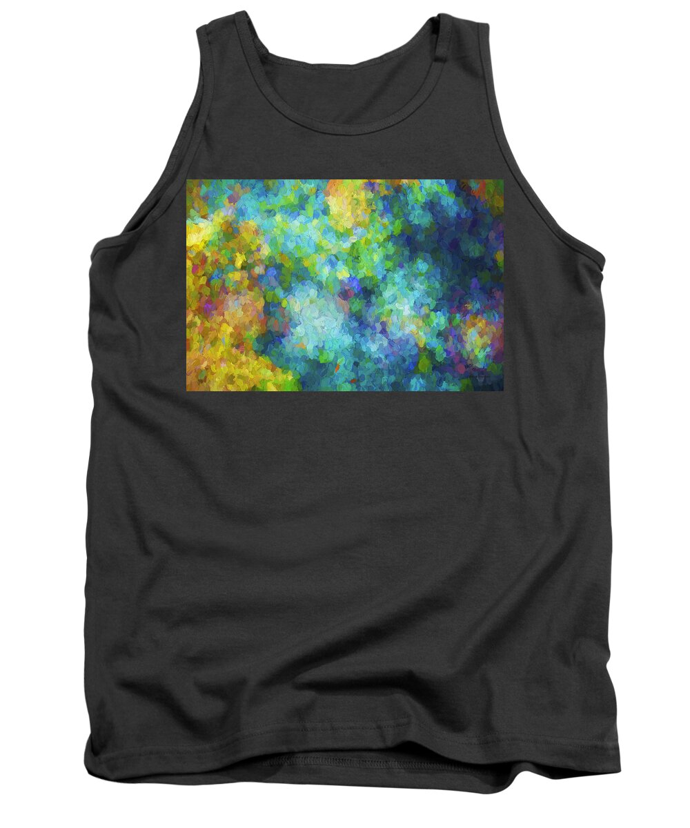 Abstract Tank Top featuring the digital art Color Abstraction XLIV by David Gordon