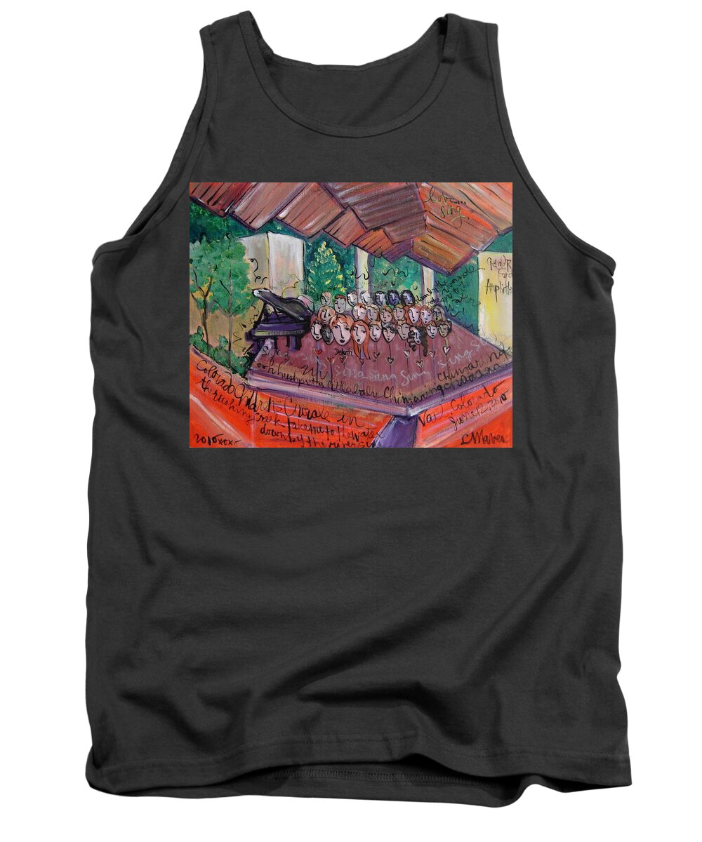 Chorale Tank Top featuring the painting Colorado Childrens Chorale by Laurie Maves ART